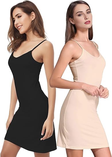 2 Packs Slip Dress, Spaghetti Strap Dress for Women