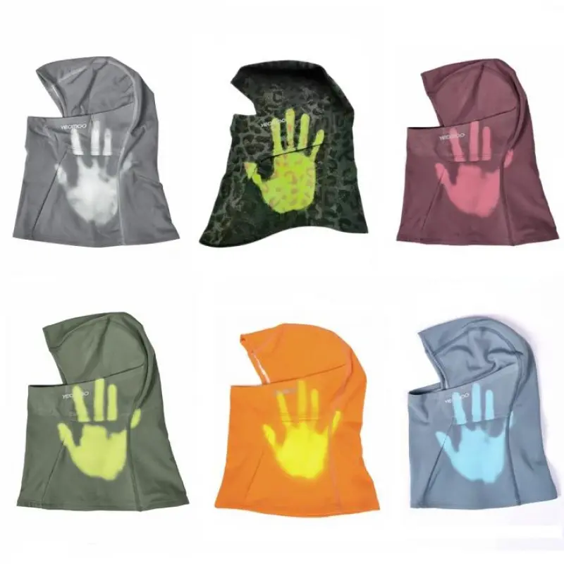 Heat Reactive Balaclava Ski Mask, Color Changing Polyester Face Cover for Adults, Cool & Fun Windproof Gear for Biking, 1 Size