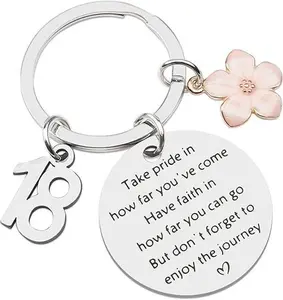 Birthday Gifts for Girls, Happy Birthday Keychain for 18 Year Old Girls Sister Daughter
