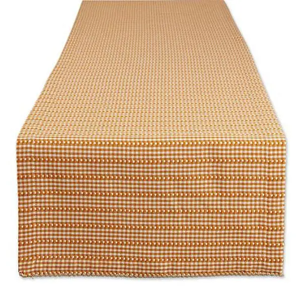 Design Imports 14" x 108" Farmhouse Gingham Table Runner