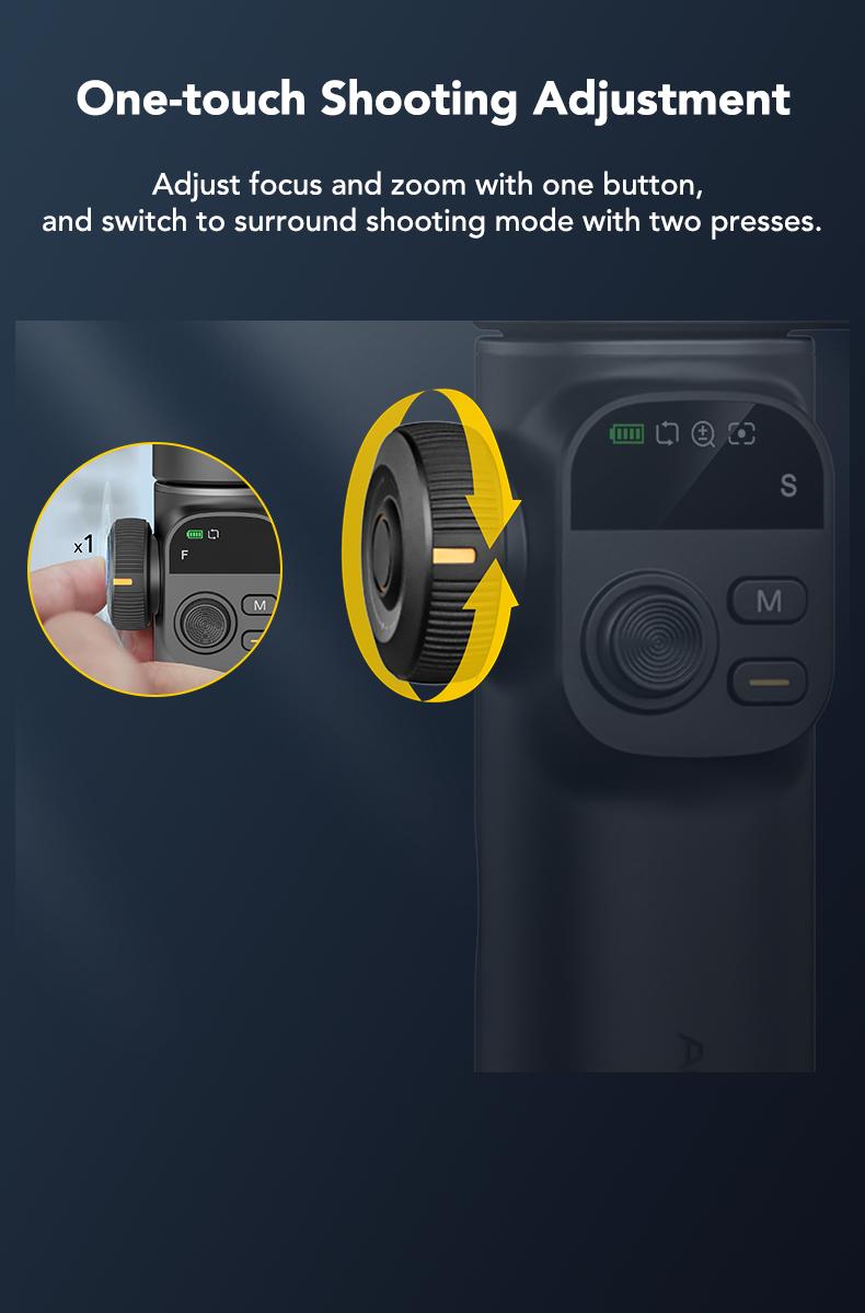 AOCHUAN Gimbal Stabilizer for iPhone, 3-Axis Smartphone Gimbal Built in 7.8' Extension Rod, Portable Gimbal Stabilizer w/OLED Display for iPhone/Android, Perfect for TikTok YouTube Vlogging-Smart X2-2