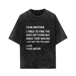 Retro funny fathers day gift t shirt for brother dear brother i to find ever sibling cotton crew neck tee text casual casual menswear gift glossy gifts for brothers