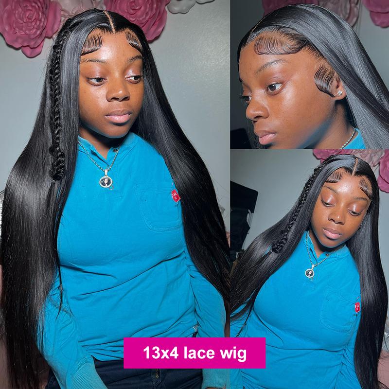 Bling Hair Bone Straight 13x4 13x6 Transparent Lace Frontal Wig For Women Glueless Invisi-Drawstring Black Human Hair Wigs 360 Full HD Lace Wig Human Hair #TikTokShopHolidayHaul