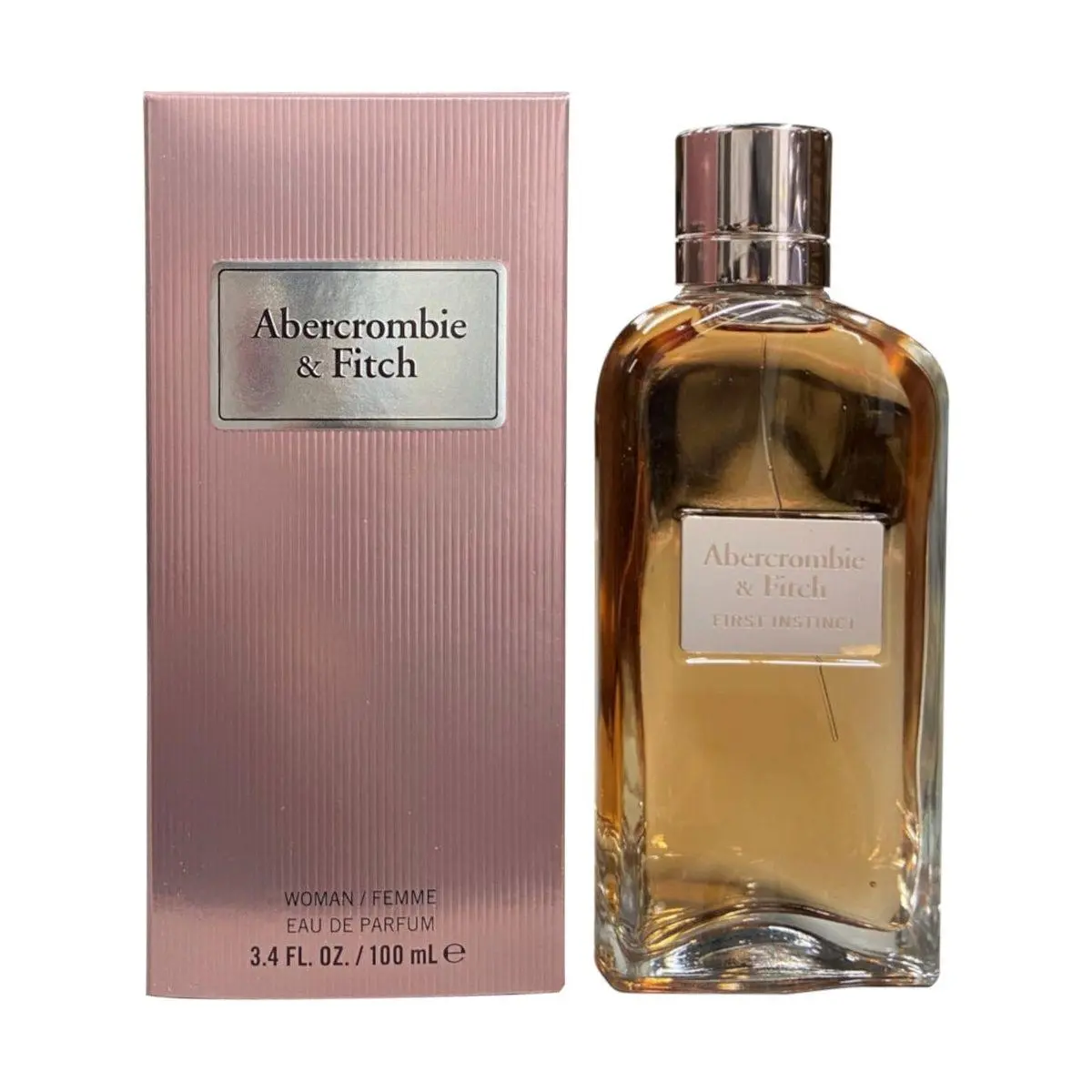 Abercrombie & Fitch Women's First Instinct EDP Spray Fragrance - 3.4 fl oz (3.3 fl oz Option), Boxed New Packaging, Warm Amber Scent with Orange Flower Notes, Signature Floral Captivating Fragrance, Fragrances