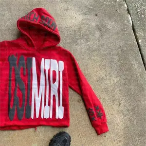 Y2K Men's Oversized Casual Hooded Sweatshirt, Ins Style Loose Fit Pullover, Creative Contrast "OSIMIRI" Letter Print, "RICH SOON" Hood Detail, Currency Symbol Sleeve Print,  Versatile Streetwear for Men,