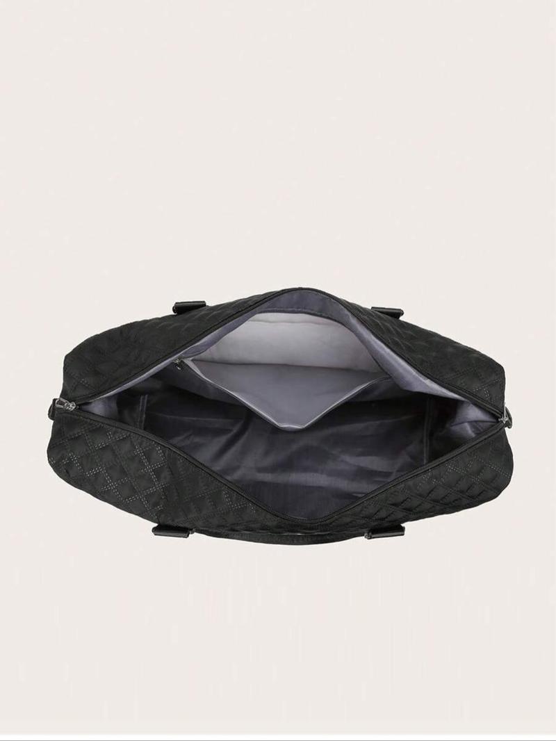 Letter Patched Design Large Capacity Durable Travel Bag, Lightweight Portable Folding Duffel Bag, Multi-function Dry & Wet Separation Bag for Travel, Traveling Bag