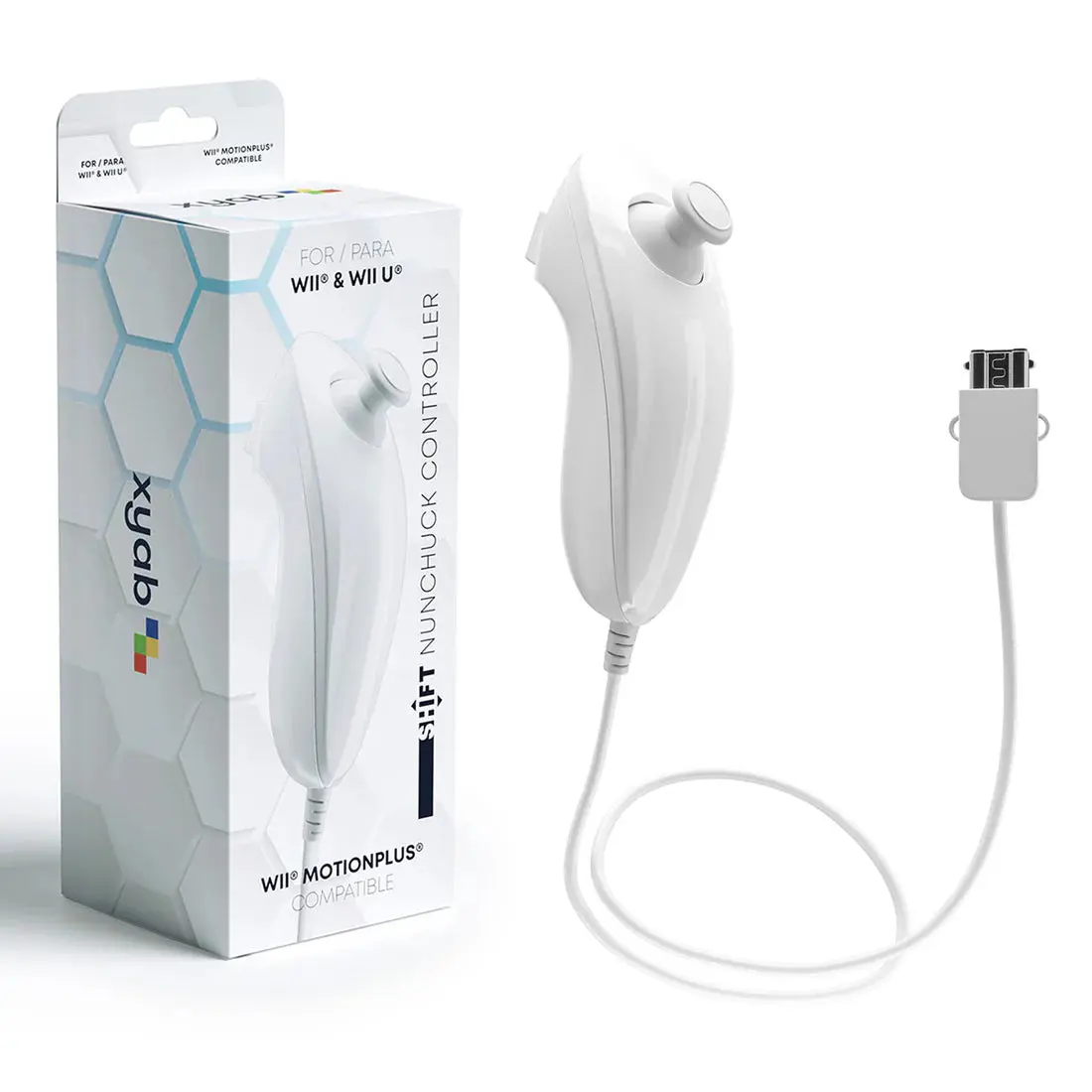 Wired Nunchuck Controller For Wii/WiiU [White]