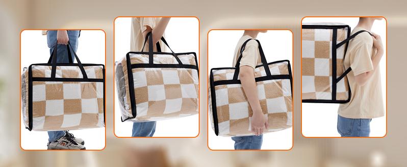 Lifewit Clear Clothes Storage Bags, 40L/60L Vinyl Moving Bags with Zipper for Comforter, Bedding, Duvet, Pillow, Closet Organizer