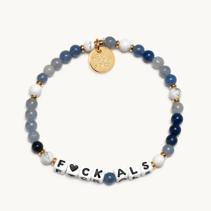 Little Words Project F-CK ALS Stone Beaded Jewelry, Inspirational Giveback Collection with Trackable ID, Inspirational Bracelet, Bracelets, Beading