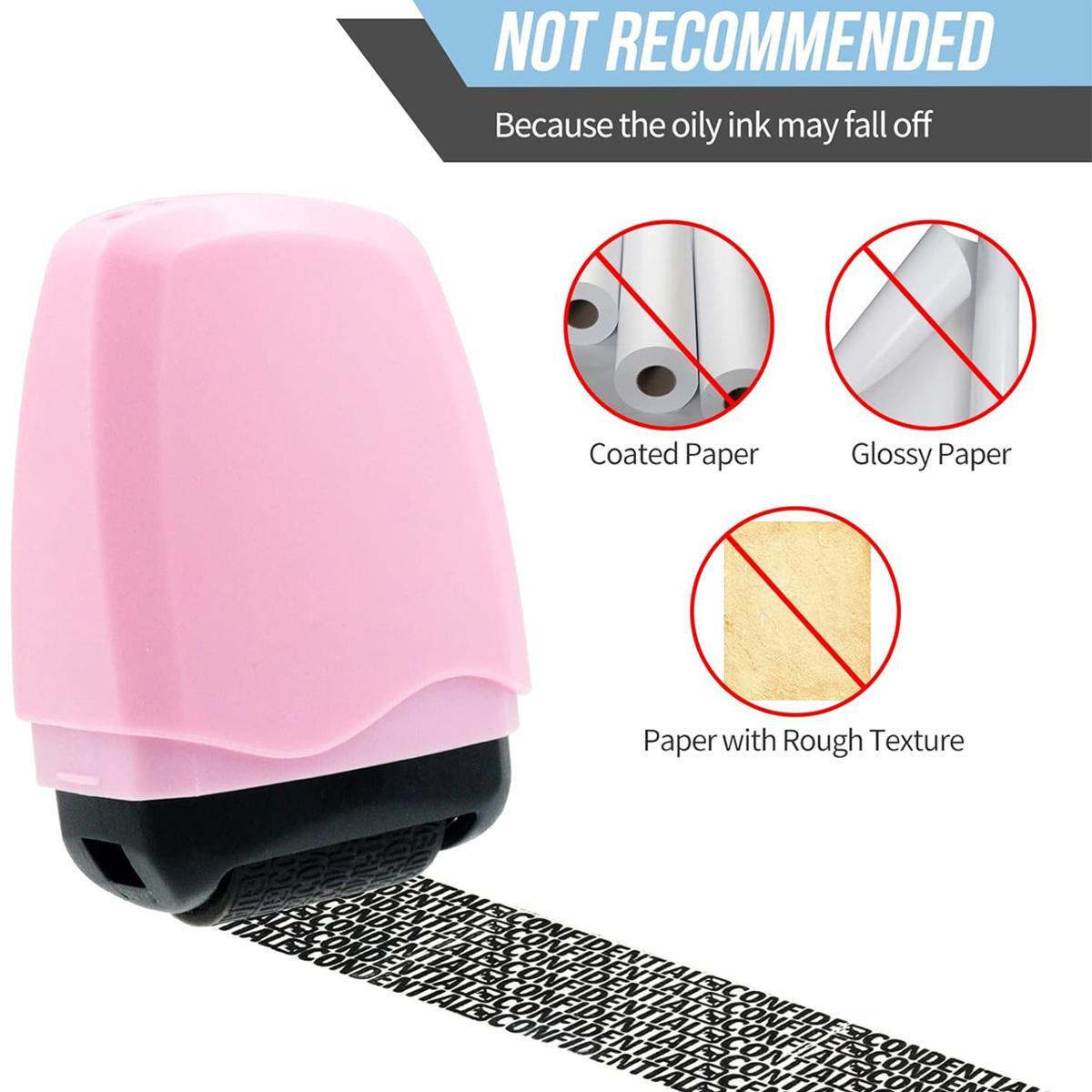 PUKEGM Identity Theft Protection Roller Stamp,1 Count Confidential Roller Stamp,Anti Theft,Privacy & Security Stamp,Designed ID Account Data Address Security,Home & Office Mailing Essential