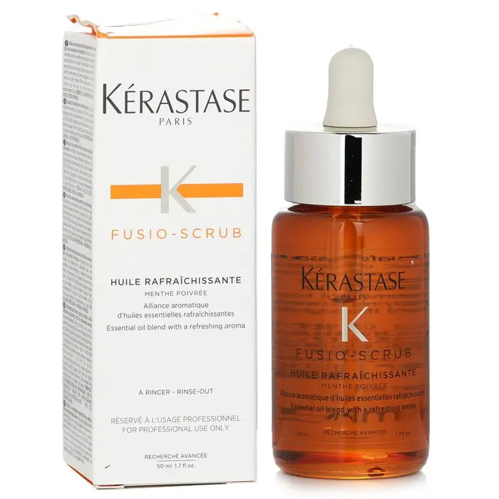Kerastase Fusio-Scrub Huile Rafraichissante Haircare Scalp Treatment, Peppermint Essential Oil Blend with Refreshing Aroma, 50ml/1.7oz