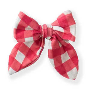 Cherry Check Medium Bow