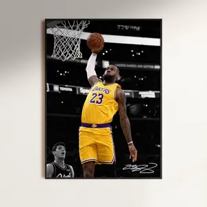 LeBron James Poster, NBA Wall Print, Basketball (Unframed), NBA Poster Print, Sports Decor, Lakers Poster, Basketball NBA Gift