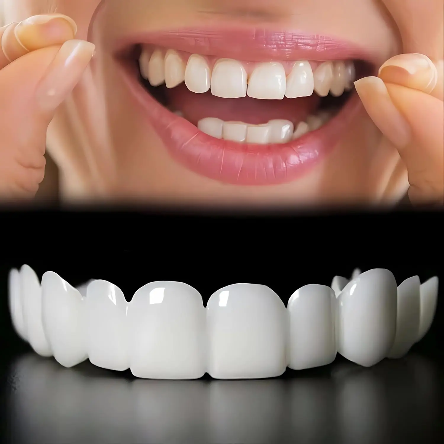 Fashion2 Pairs,Temporarily Adjustable for Men and Women, Nature and Comfortable,Regain Confident Smile Oral WhiteningFashion
