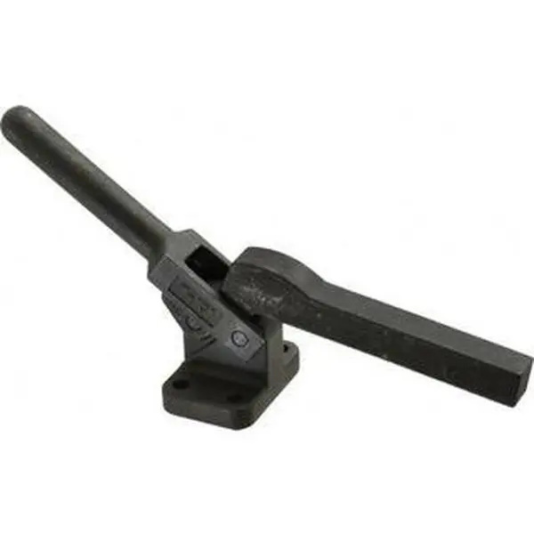Destaco 475 Lb Holding Capacity, Vertical Handle, Manual Hold Down Toggle Clamp 80° Handle Movement, 80° Bar Opening, Solid Bar, Flanged Base, Electro-Plated Zinc, Carbon Steel 7-101