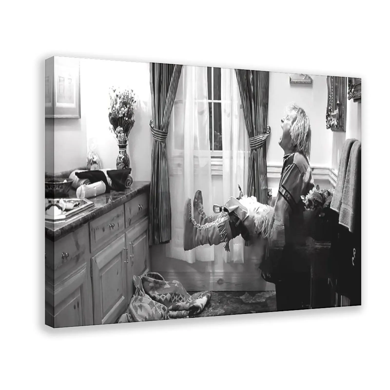 Black And White Dumb And Dumber Movie Film Poster And Canvas, Bathroom Poster And Canvas Art Print Wall Decoration - Poster