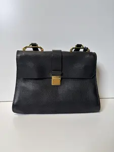 Pre-owned miumiu leather top handle bag Miu Miu Black Push Lock MM9JX