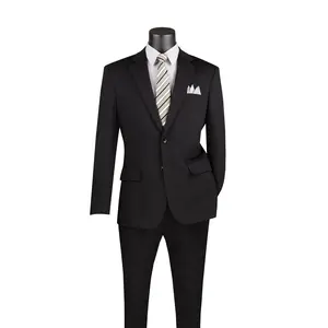 Black Slim Fit Stretch 2-Piece Suit