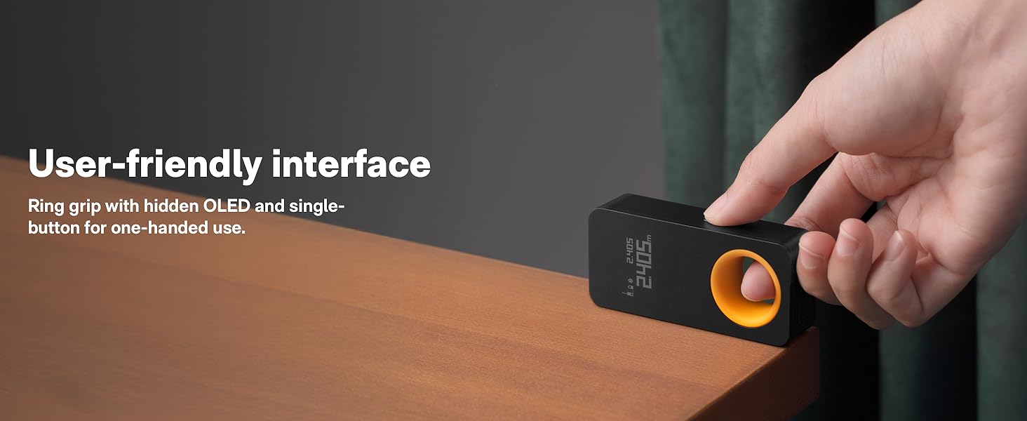 HOTO Laser Measuring Tool, Pocket-Size 98Ft Digital Laser Tape Measure ±2mm Accuracy, USB-C Rechargeable, OLED Display, Ft/M/in Unit Conversion, Real-time Data Sync, Cool Gadgets for Men & Home Use HOTO Laser Measuring Tool, Pocket-Size 98Ft Digital Laser Tape Measure ±2mm Accuracy, USB-C Rechargeable, OLED Display, Ft/M/in Unit Conversion, Real-time Data Sync, Cool Gadgets for Men & Home Use