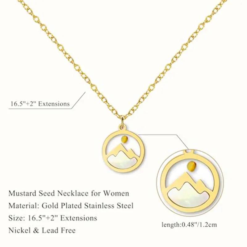 Mustard seed faith necklace for women inspirational gift for mom daughter friend