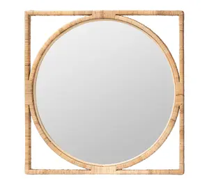 bali & pari Bayan Natural Rattan Wall Mirror bali & pari Bayan Natural Rattan Wall Mirror