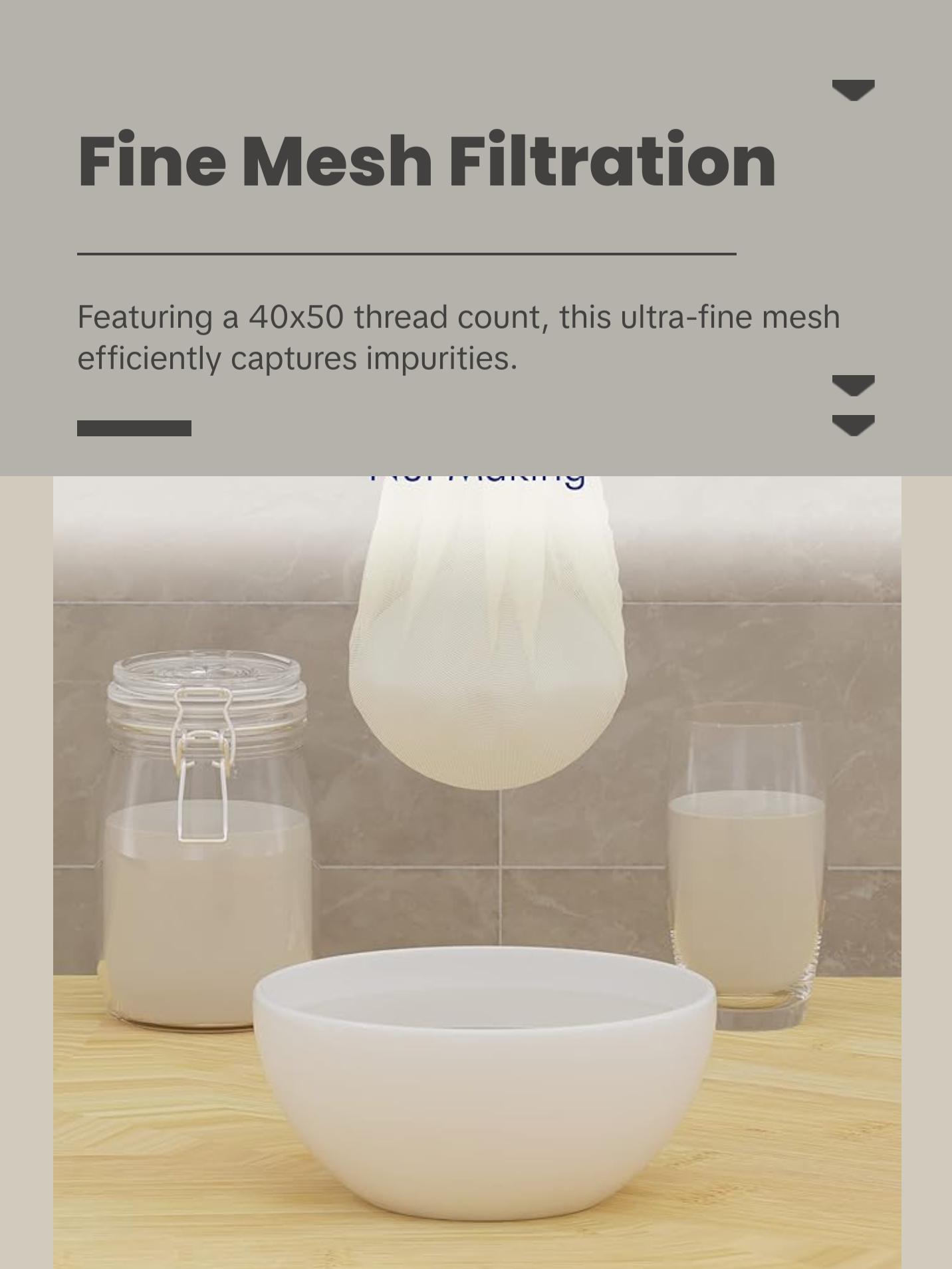 New England Stories Grade 100, 20x20 Inch Hemmed Organic Cheese Cloth Strainer