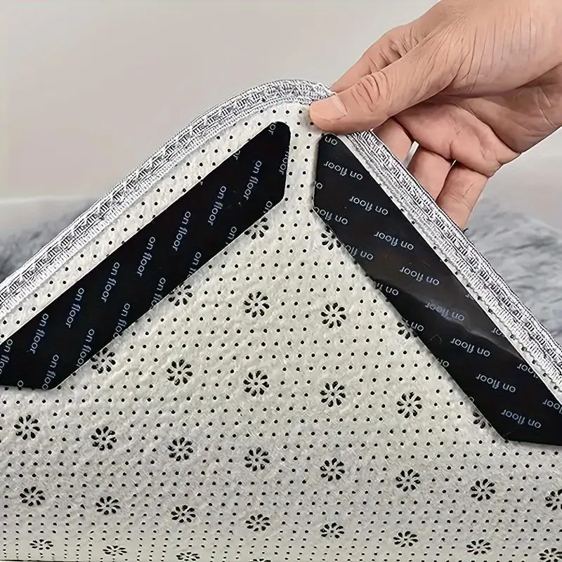 Anti-slip Rug Tape, 8 Counts/set Removable & Reusable Rug Tape, Rug Gripper for Home Kitchen Living Room Bathroom