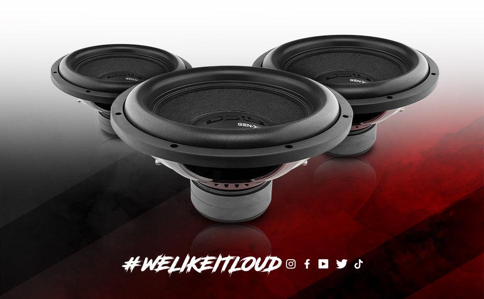 GEN-XX 15" High Excursion Subwoofer Double Stacked Magnets 600 Watts Rms DVC  4-Ohm (GEN-XX15.4DHE)