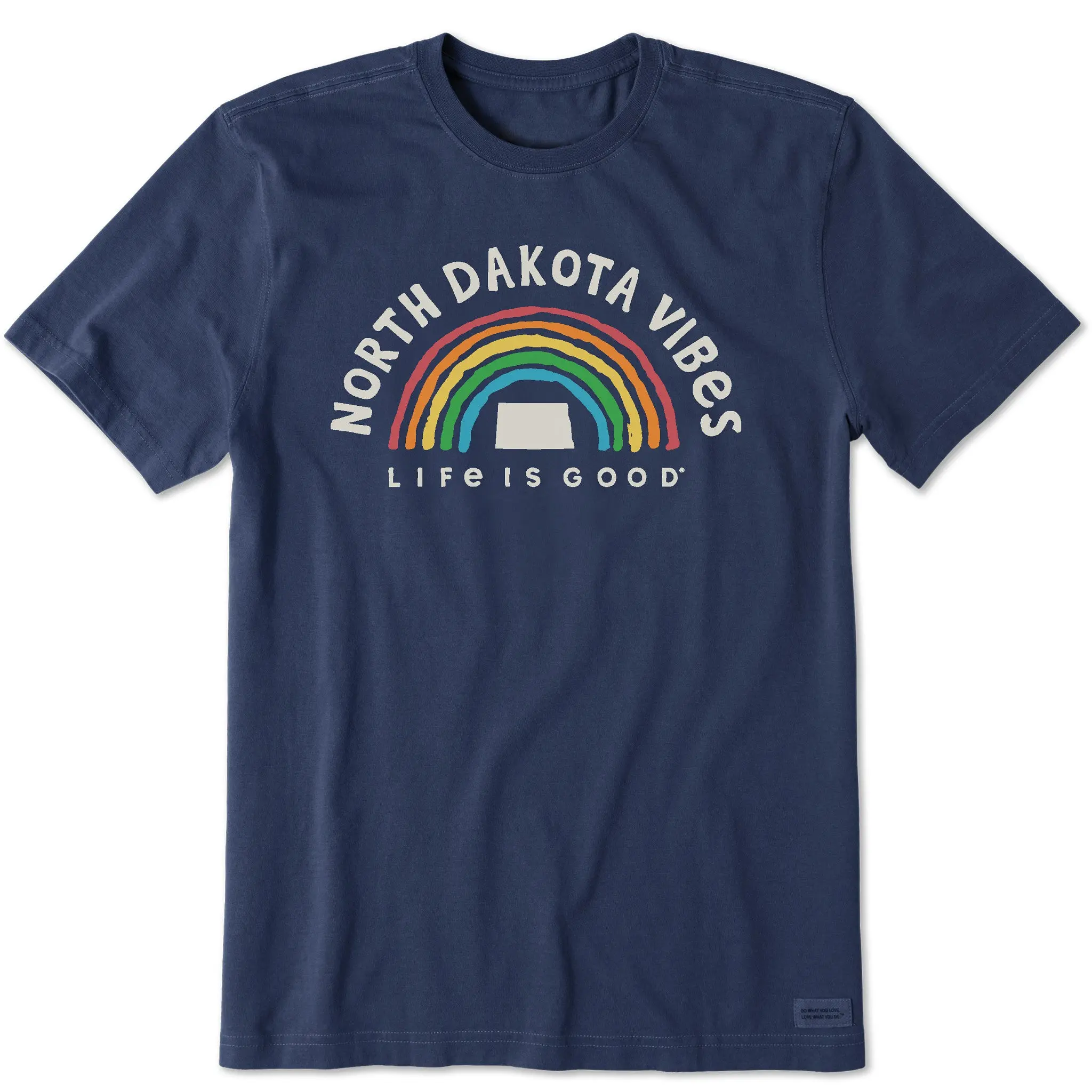 Men's North Dakota Rainbow Vibes Short Sleeve Crusher Tee