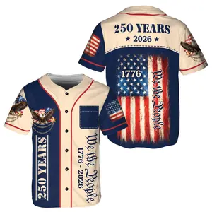 USA 250th Anniversary Baseball Jersey – We The People Patriotic America Shirt, 1776–2026 Independence Day Jersey