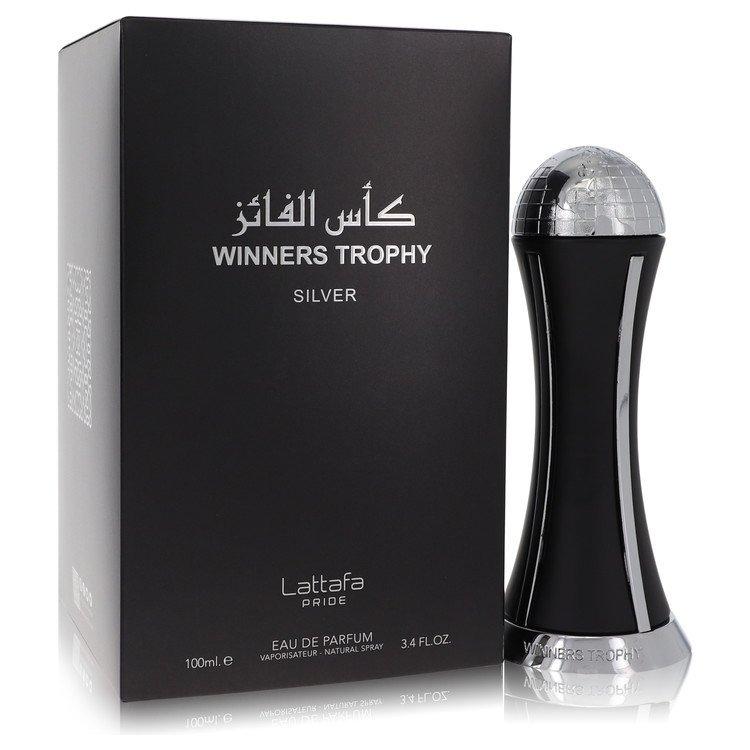 Lattafa Perfumes | Winners Trophy Silver | Mens Fragrance | 3.4 oz -100ml | Amber, Fresh Spicy & Woody Notes