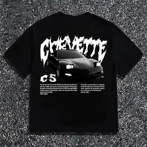 Corvette C5 T-Shirt Retro Car Graphic Tee Y2K Streetwear Shirt for Car Enthusiasts Vintage Chevy Racing Oversized Anime Tee New Unisex Round Neck Graphic T Shirt