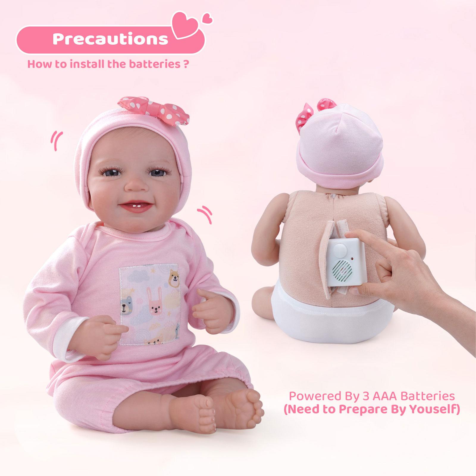 BABESIDE Lifelike Reborn Baby Dolls Leen Talking + Heartbeat Coos And Breath 20-Inch Soft Body Realistic-Newborn Smile Baby Girl Doll Poseable Real Life Baby Dolls With Toy Accessories Gift Set For Kids Age 3+ - Heartbeat Style BABESIDE Lifelike Reborn Baby Dolls Leen Talking + Heartbeat Coos And Breath 20-Inch Soft Body Realistic-Newborn Smile Baby Girl Doll Poseable Real Life Baby Dolls With Toy Accessories Gift Set For Kids Age 3+ - Heartbeat Style