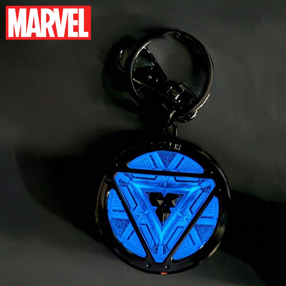 Marvel Iron Man Arc Reactor Doctor Strange Eye of Agamotto Metal Alloy Keychain 1pc Official License Colored Time Stone Container Pewter Keyring Glow in the Dark Power Core Bag Clip Pendant 3D Design Drop-proof Durable Accessory Collection Avengers Gift
