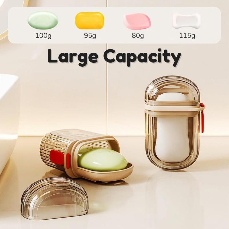Travel Soap Box - Portable Soap Container with Lid, Leak Proof Design for Shower Bath and Bathroom Use Soap Travel Case Bar