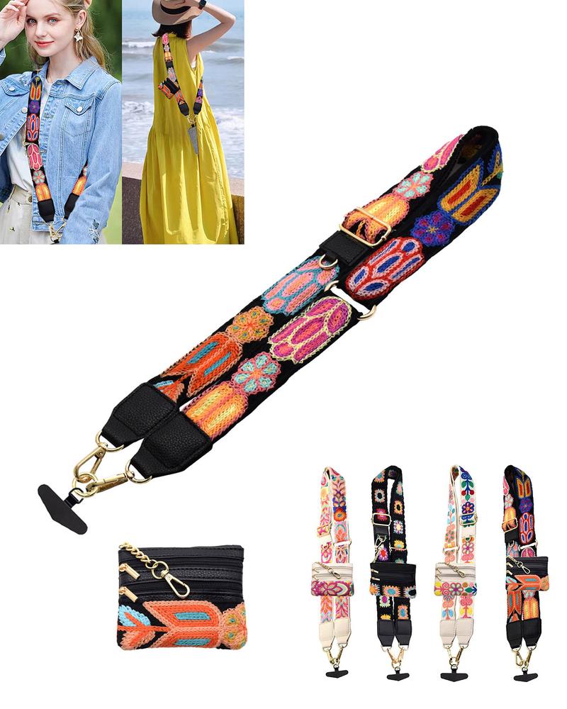 Clip and Go Strap for Phone With Wallet Crossbody,Phone Lanyard crossbody and Phone Strap crossbody, Phone strap With Wallet ,Phone Strap crossbody with zipper pouch wallet ,Adjustable Mobile Phone strap Gift for Valentine's Day