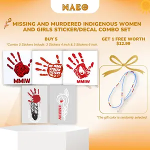 Missing and Murdered Indigenous Women and Girls Sticker/Decal Combo Set - Waterproof Durable Decal for Car, Windows, Laptops, Water Bottles