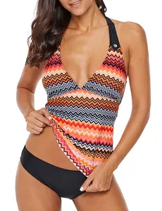 2026 Summer Vibes Boho Halter Tummy Control Tankini The ultimate "Instant Slim" suit for curvy girls Vacation-ready Photo-perfect