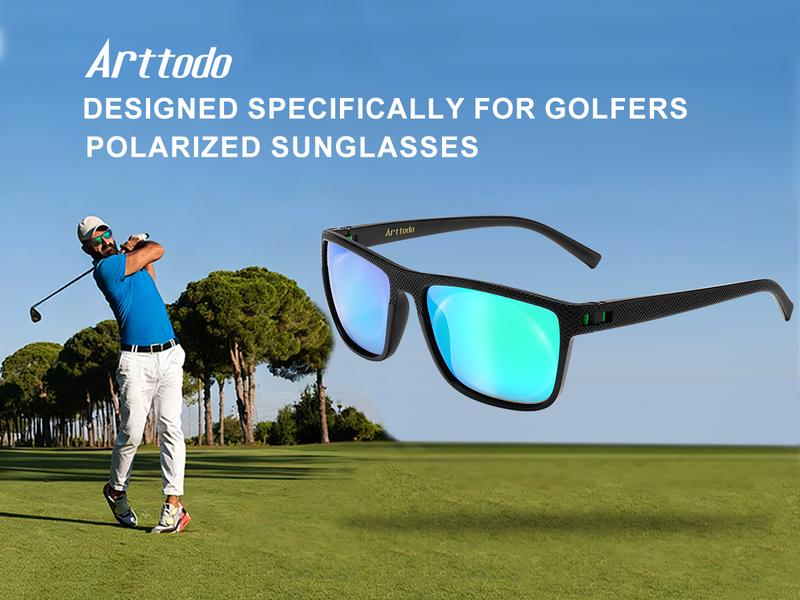 Arttodo UV Polarized Sunglasses for Men, Lightweight Sunglasses with UV Protection for Golf, Golf Accessories for Man, Golf Gift