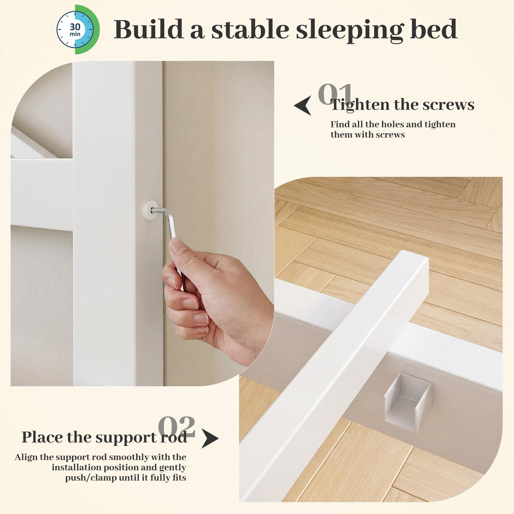 【880 lbs Capacity】Queen Size Metal Bed Frame with LED Lights,Sturdy Bed Frame with Headboard, NO MATTRESS Include,Under Bed Storage Space & Strong Metal Slats, Strong Metal Slats Support,Noise-Free, Easy Assembly,Black