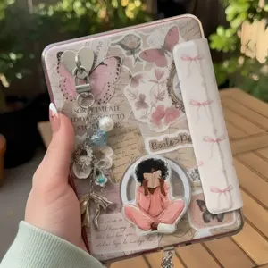 Black Girl Reading Book Phone Grip for Phone & Kindle, Cute Melanin Book Lover Pop Grip Stand, Afro Reader Aesthetic Kindle Grip