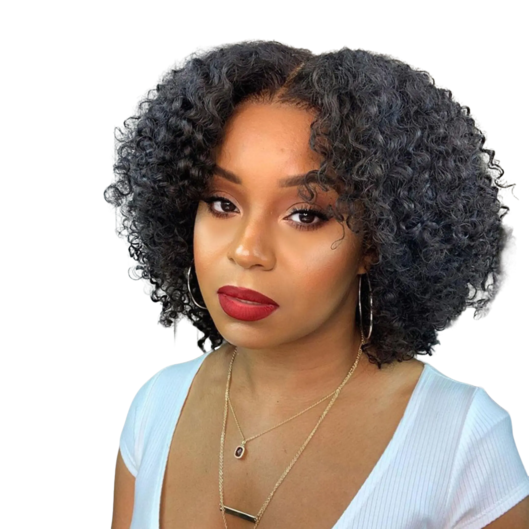 Glueless Wigs Human Hair Kinky Curly Wig 250% Density Kinky Curly Pre Cut Lace 4x6 Glueless Real Human Hair Wigs