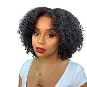 Glueless Wigs Human Hair Kinky Curly Wig 250% Density Kinky Curly Pre Cut Lace 4x6 Glueless Real Human Hair Wigs