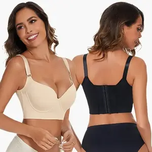 Push-Up Back Smoothing Bra Back Smooth Out Shaper Plus Size Wide Band Bras Shapewear Back Fat Smooth Underwear Shapers