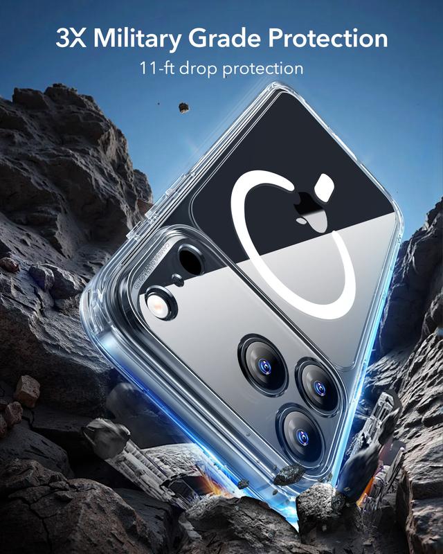 ESR for iPhone 17 Pro Max/Pro/Air Case, Camera Control, Compatible with MagSafe, Shockproof Military-Grade Protection, Magnetic Phone Case for Phone 2025, Classic Hybrid Case (HaloLock)