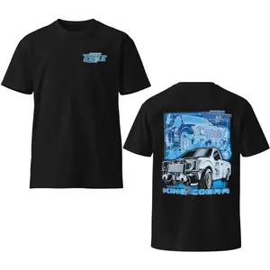 Blue Print King Cobra T-Shirt, Bold Automotive Graphic Tee for Men, Performance Car Enthusiast Shirt, Streetwear Top