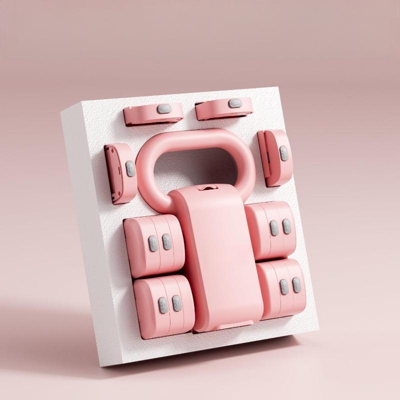 4-in-1 Adjustable Dumbbell Set , 22LBS/11LBS Hand Weights for Women, 1s-Adjust Dual-Stable Dumbbell Set for Women Home Gym & Outdoor equipment wide grip safety guarantee fit Dumbbell Barbell Set Coated Cast Iron Kettlebell Powder Dumbbell Weight Set