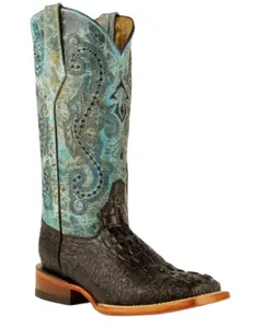 Ferrini Women's Caiman Print Western Boot Square Toe - 9039350