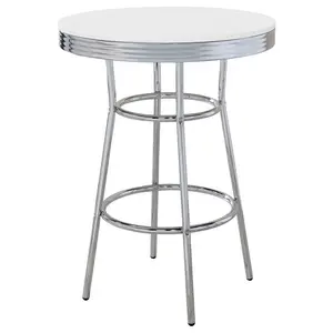 50's Retro Soda Fountain Bar Table with a White Top