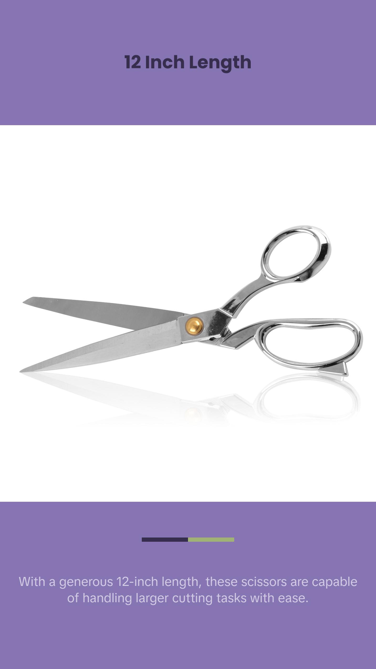 eZthings Heavy Duty 10 Inch Tailoring Scissors for Cutting Arts & Craft Fabrics Upholstery Leather Raw Materials Ultra Sharp Blades Durable Design Sewing